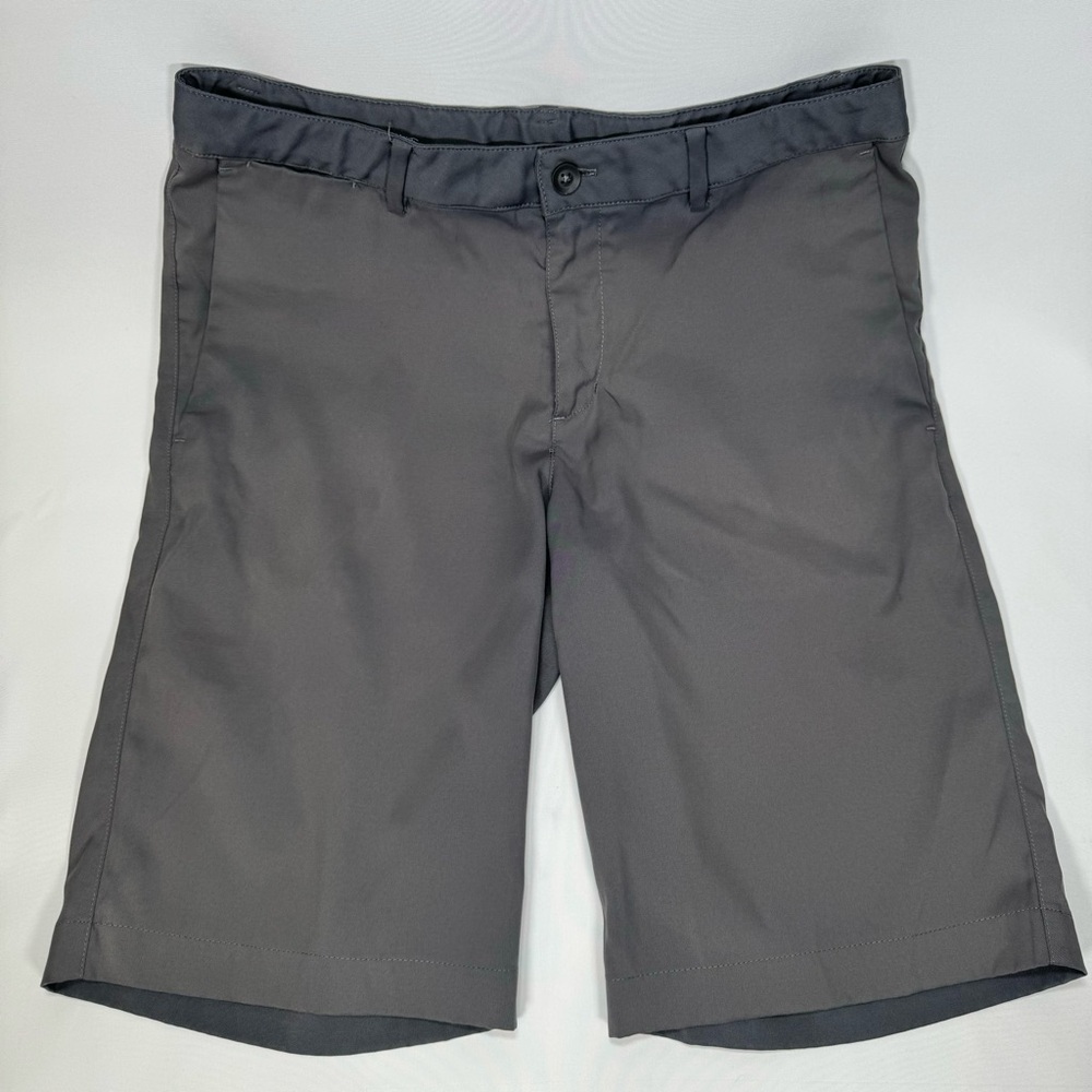 Nike Golf Flat Front Youth Large YL Shorts Boys Gray Dri-FIT School Uniform - Picture 2 of 6